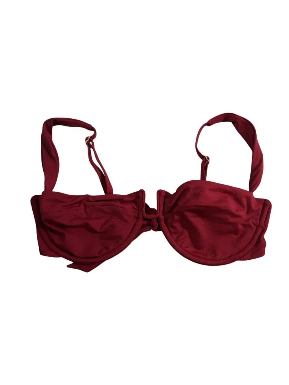 MONDAY Swimwear Cala Roja Bikini Top in Cherry